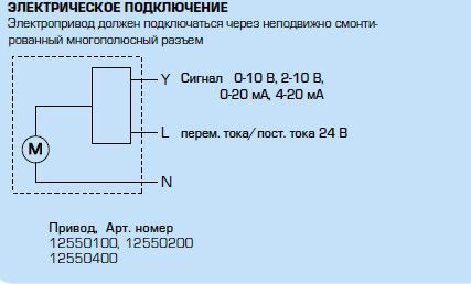 92P 12550100 Электропривод 24В 60/90/120 сек. 0-10В