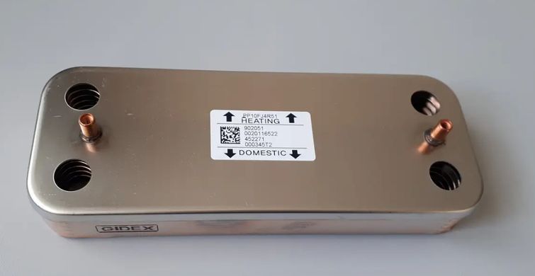 Теплообмінник пластинчастий ГВП 10 пластин Protherm Lynx, Jaguar 0020119605, D003202285