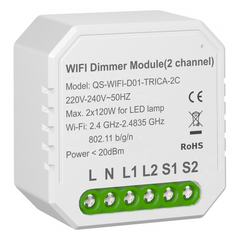 436421 Розумний вимикач - регулятор Tervix Pro Line WiFi Dimmer (2 клавіші)