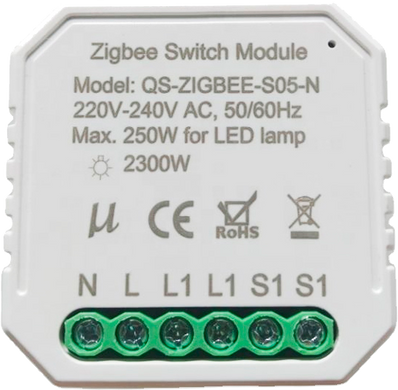 432121 Умный выключатель Tervix Pro Line ZigBee Switch (1 клавиша/розетка)