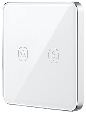 433031 Умная сенсорная кнопка-выключатель Tervix Pro Line ZigBee Touch Switch (2 клавиши), на батарейках
