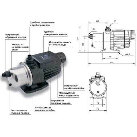 Насос Grundfos MQ, ремонт, замена на SCALA1 