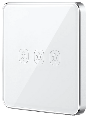 438031 Розумна сенсорна кнопка-вимикач Tervix Pro Line ZigBee Touch Switch (3 клавіші), на батарейках