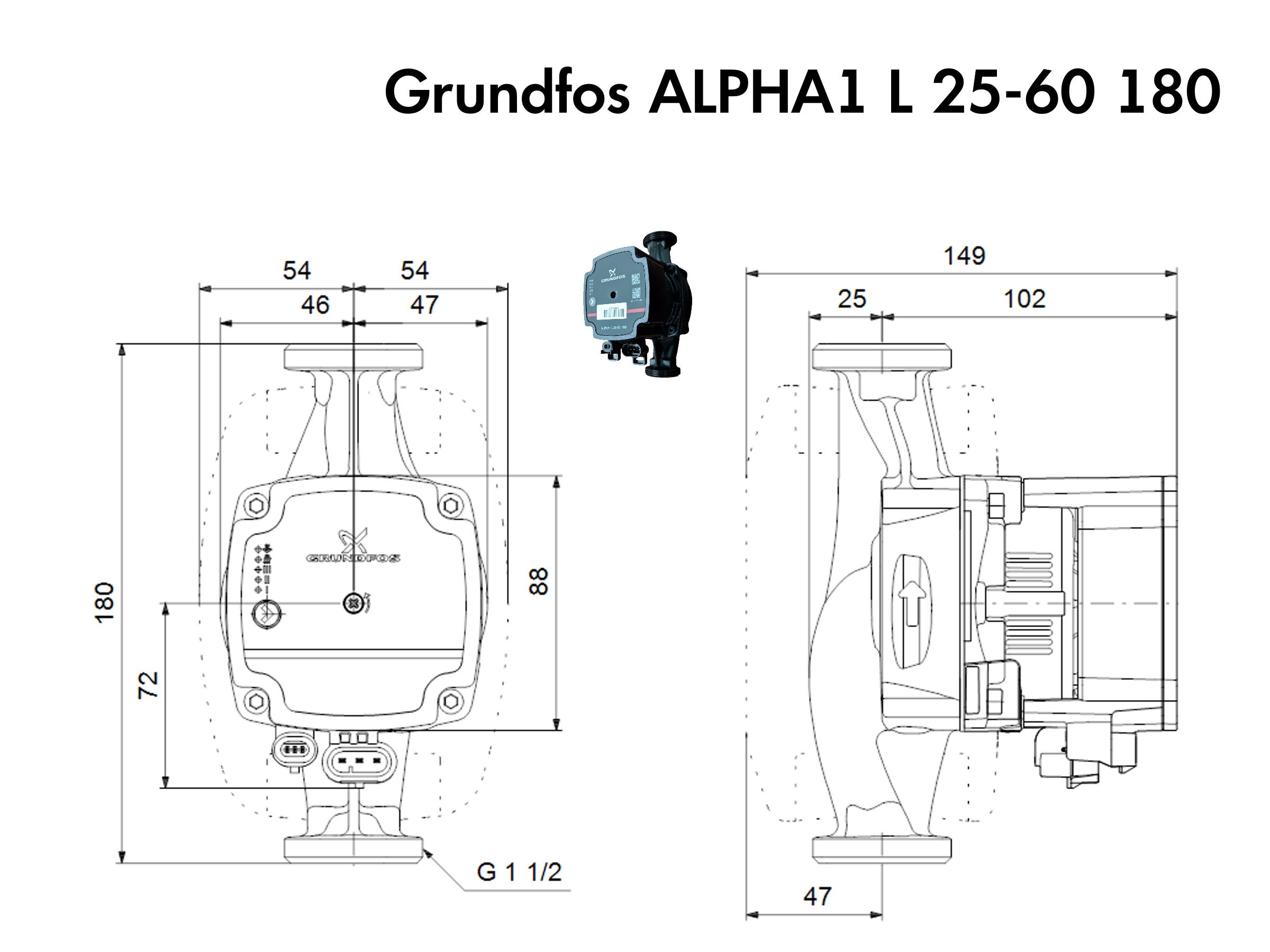 Grundfos alpha1 l 25 60 180. Grundfos alpha1 l 25-60 180 распиновка. Улитка насоса Грундфос 180. Grundfos Альфа 2 монтажная длина.